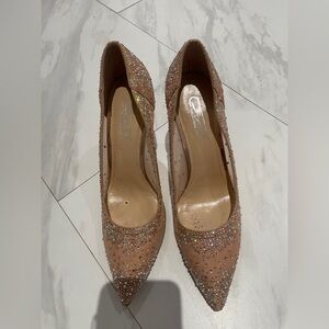 ROSE GOLD RHINESTONE HEELS